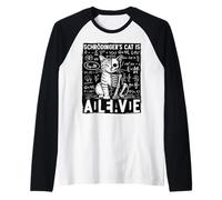Il Gatto di Schrödinger è Vivo | Fisica quantistica Morta Maglia con Maniche Raglan