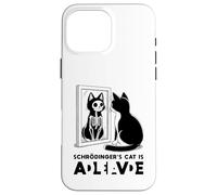 Il gatto di Schrödinger morto e vivo Meccanica quantistica Fisica Custodia per iPhone 16 Pro Max