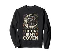 Il Gatto è la mia congrega Strega Halloween Occulto Goth Design Felpa