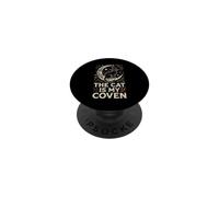 Il gatto è la mia congrega strega Halloween Occulto Goth Design PopSockets PopGrip Adesivo
