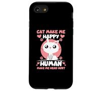 Il gatto mi rende felice umano mi fa male alla testa Custodia per iPhone SE (2020) / 7/8