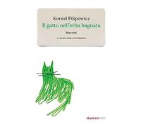 Il gatto nell'erba bagnata