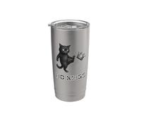Il gatto nero di No Kings prende a calci la corona protegge la protesta democratica Bicchiere termico in acciaio inox doppia parete