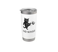 Il gatto nero di No Kings prende a calci la corona protegge la protesta democratica Bicchiere termico in acciaio inox doppia parete