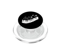 Il gatto nero suona il pianoforte e ama la musica PopSockets PopGrip per MagSafe