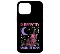 Il gatto Perfectly Under The Moon Custodia per iPhone 16 Pro Max