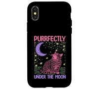 Il gatto Perfectly Under The Moon Custodia per iPhone X/XS