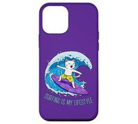 Il gatto sta navigando un'onda - SURFING IS MY LIFESTYLE 1 - Fan Fun Custodia per iPhone 12 mini