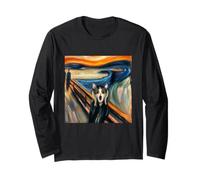 Il Gatto Urlo Munch Espressionismo Arte Maglia a Manica