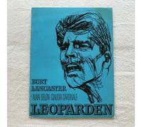 Il gattopardo Burt Lancaster, Alain Delon Vintage 1963 Danish Movie Program