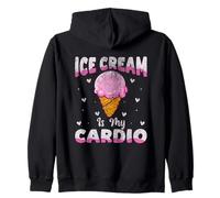 Il gelato è il mio cardio spiritoso dolce citazione Felpa con Cappuccio