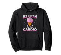 Il gelato è il mio cardio spiritoso dolce citazione Felpa con Cappuccio