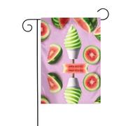 Il gelato YYHWHJDE Watermelon Picture dimensioni precise di questa bandiera da giardino è 30,5 x 45,7 cm, che è un rapporto dorato accuratamente progettato. Si adatta perfettamente alla stragrande