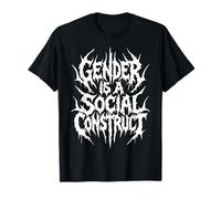 Il Genere è Un costrutto Sociale Deathcore Pride Trans Non Binario Maglietta