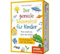 Der geniale Wissenstest für Kinder - Was weißt du über die Welt?: Das Kartenspiel mit 100 Fragen. Ab 8 Jahren. Das Geschenk für Schulanfang, Geburtstag, Weihnachten oder Ostern