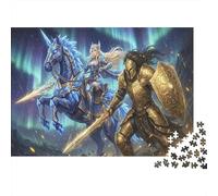 Il Ghiaccio e il Cavaliere d'Oro Puzzle in Legno 1000 Pezzi Adulti E Ragazzi,Idea Regalo,dai 14 Anni,Sfida Impossibile,Legno,Gioco Educativo,Decorazione Casa,Antistress (75x50cm)