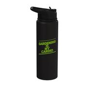 Il giardinaggio è il mio cardio Messaggio divertente Citazioni divertenti sul giardinaggio Stainless Steel Insulated Water Bottle