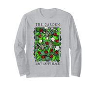 Il Giardino è Il Mio Posto Felice Giardinaggio Scheletro Giardiniere Maglia a Manica