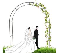 Il giardino, Pergolato da giardino in acciaio inossidabile, altezza 2,4 m, larghezza 1,5 m-5 m, supporto for fondale da matrimonio, supporto for piante rampicanti(2.2m/7.2ft)