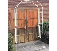 Il giardino, Traliccio ad arco da giardino for piante rampicanti multicolore, diverse misure, pergolato for matrimoni da esterno/interno(White,2.5x2.4m/8.2x7.9ft)