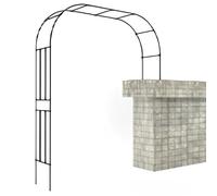 Il giardino, Traliccio for pergolato da giardino in acciaio zincato da 20 mm for piante rampicanti, decorazione for matrimonio, nero(White-b,180x240cm/5.9x7.9ft)