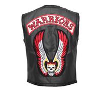 Il gilet da film Warriors in pelle nera costume cosplay da moto per uomo
