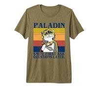 Il Giocatore di Dadi Paladin Smite Prima Fa Domande Dopo Maglietta Premium