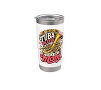 Il giocatore preferito di Tuba chiama la mamma orgogliosa band mamma musicista ottone Bicchiere termico in acciaio inox doppia parete