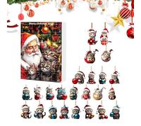 Il Giocattolo del Calendario Avvento per Natale,Calendario Conto Alla Rovescia 2025 Gatto Figura 2D in Acrilico | Pendente Natalizio Regalo Per Bambini