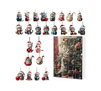 Il Giocattolo del Calendario Avvento per Natale | Un Calendario per il Conto alla Rovescia con una Figura Miniatura di Gatto in Acrilico 2D per Bambini - Una Decorazione Domestica Amabile e degli