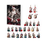 Il Giocattolo del Calendario Avvento per Natale | Un Calendario per il Conto alla Rovescia con una Figura Miniatura di Gatto in Acrilico 2D per Bambini | Una Decorazione Domestica Amabile e degli