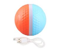 Il giocattolo interattivo con palla per cani LED illumina i giocattoli con palla rotolante automatica ricaricabile a prova di acqua IP54 (Azzurro e arancione)