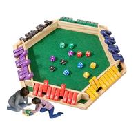 Il gioco "Chiudere la scatola di legno" - Il gioco "Chiudere la scatola di legno" | Gioco di dadi portatile per 6 giocatori | Giochi da tavolo classici, double face, gioco da tavolo, 10 numeri per le