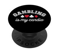 Il gioco d'azzardo è il mio cardio casinò giocatore PopSockets PopGrip Adesivo