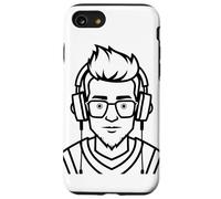 Il gioco d'azzardo: un disegno su una sola linea Custodia per iPhone SE (2020) / 7 / 8