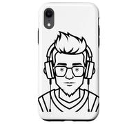 Il gioco d'azzardo: un disegno su una sola linea Custodia per iPhone XR
