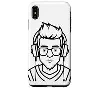 Il gioco d'azzardo: un disegno su una sola linea Custodia per iPhone XS Max
