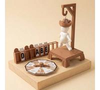 Il Gioco delle Parole, Versione Spagnola Bianca, Determina le Azioni Attraverso una Ruota Girevole, Usa le Tessere delle Lettere per Formare la Parola, Se Indovinata Incorrettamente il Personaggio Ver