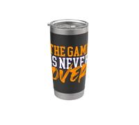 Il gioco non è mai finito Gaming Motivational Gamer competitivo Bicchiere termico in acciaio inox doppia parete