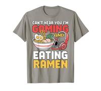 Il Gioco Non può sentirti Giocare e Mangiare Ramen Retro Gamer Maglietta