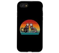 Il giorno dei morti Dia De Los Muertos, teschio di zucchero, cane e gatto Custodia per iPhone SE (2020) / 7/8