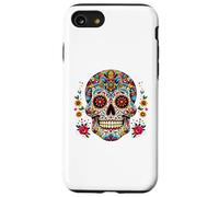IL GIORNO DEL TESCHIO DI ZUCCHERO FLOREALE DEI MORTI DE LOS MUERTOS MESSICO DAY Custodia per iPhone SE (2020) / 7/8
