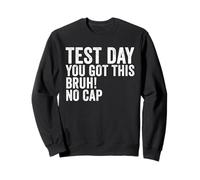 Il giorno del test You Got This Bruh No Cap Retro Teacher Test Day Felpa