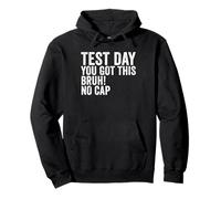 Il giorno del test You Got This Bruh No Cap Retro Teacher Test Day Felpa con Cappuccio