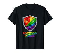 Il Giorno di San Patrizio LGBTQ Arcobaleno Shamrock Pride Maglietta