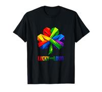 Il Giorno di San Patrizio LGBTQ Arcobaleno Shamrock Pride Maglietta