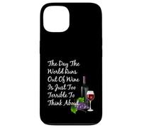 Il giorno in cui il mondo finisce il vino scherzo divertente per bevitori di vino Custodia per iPhone 13