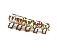 Il giubileo d'argento, 20 pezzi 6 mm-20 mm fascetta stringitubo in silicone for vuoto auto clip a molla tubo flessibile olio combustibile acqua morsetto tubo(Gold 6mm)