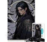 Il Giuramento del Corvo - Puzzle difficile del Guerriero Oscuro per adulti, 1000 pezzi, rompicapo rilassante, arte da assemblare, regalo speciale (50x75cm)