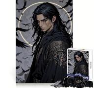 Il Giuramento del Corvo - Puzzle difficile del Guerriero Oscuro per adulti, 1000 pezzi, rompicapo rilassante, arte da assemblare, regalo speciale (50x75cm)